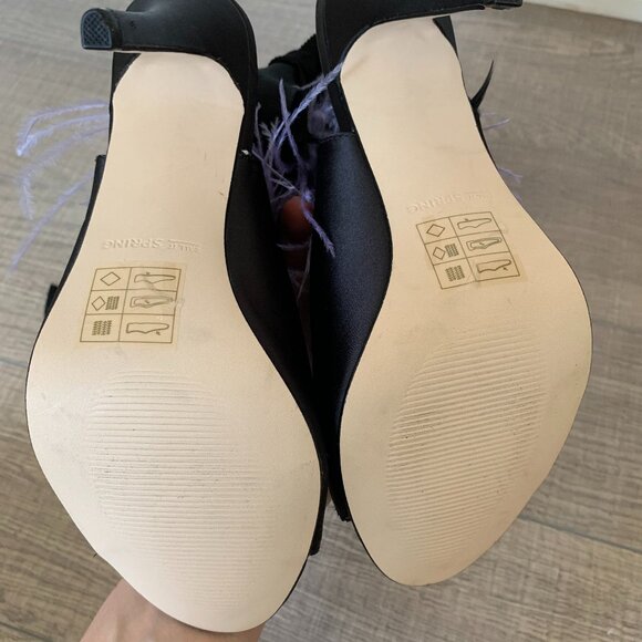 Brand new Call it Spring black satin peep toe heels size 8 - Picture 8 of 8